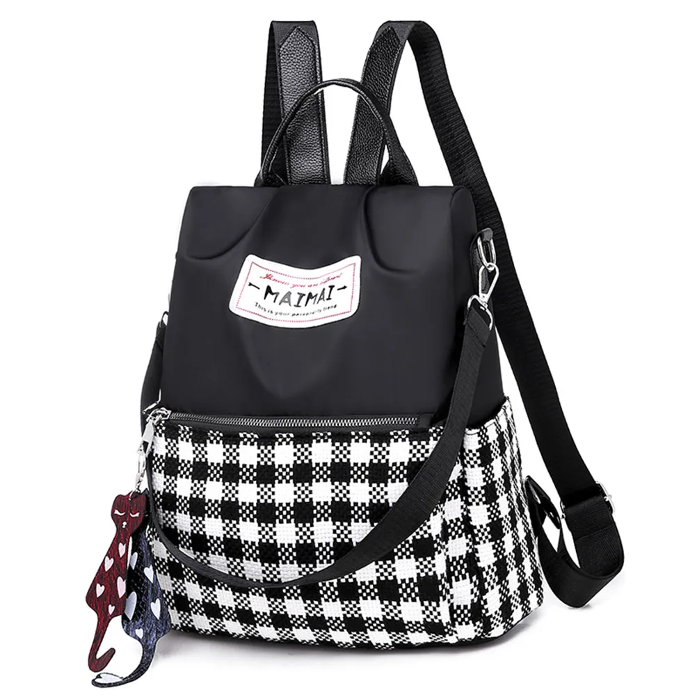 Женский рюкзак Оксфорд легкий с защитой от кражи сумка через плечо для школьниц