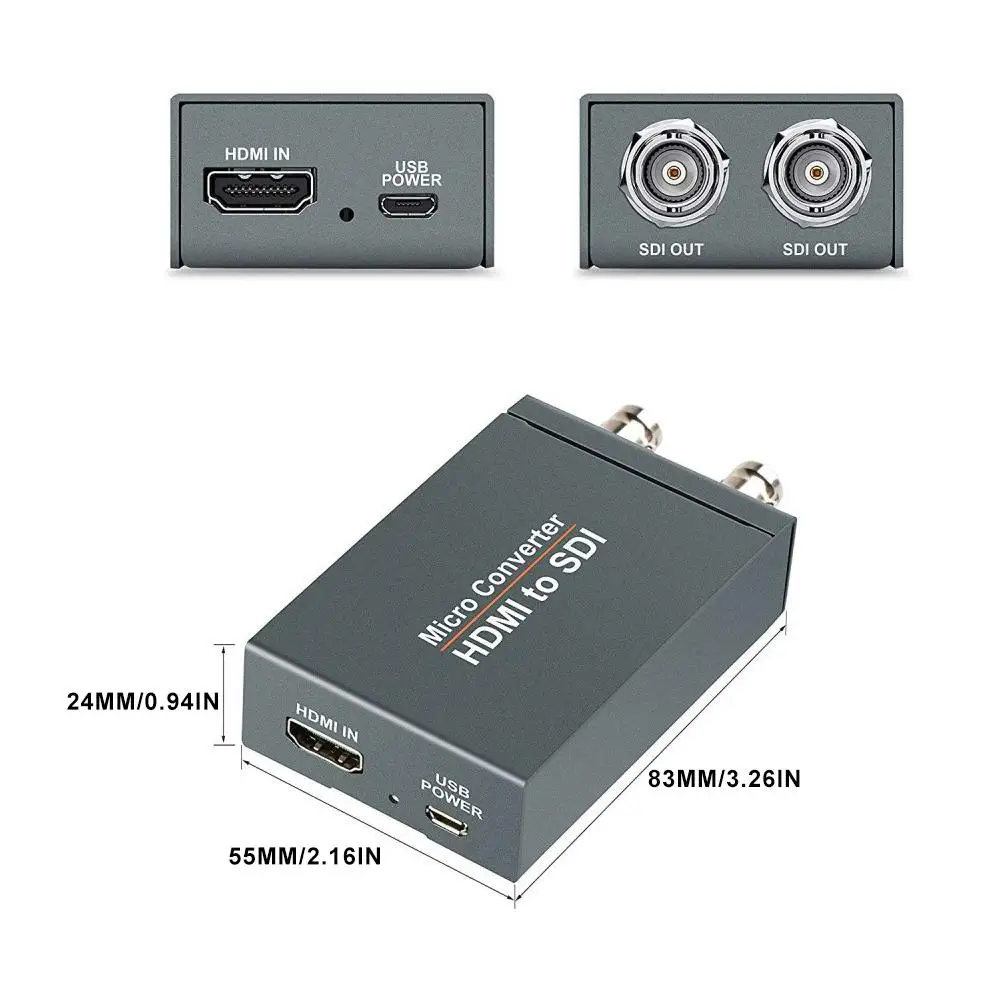 SDI к HDMI/HDMI с питанием Mini 3G HD SD видео микро Конвертер адаптер аудио Авто форматом