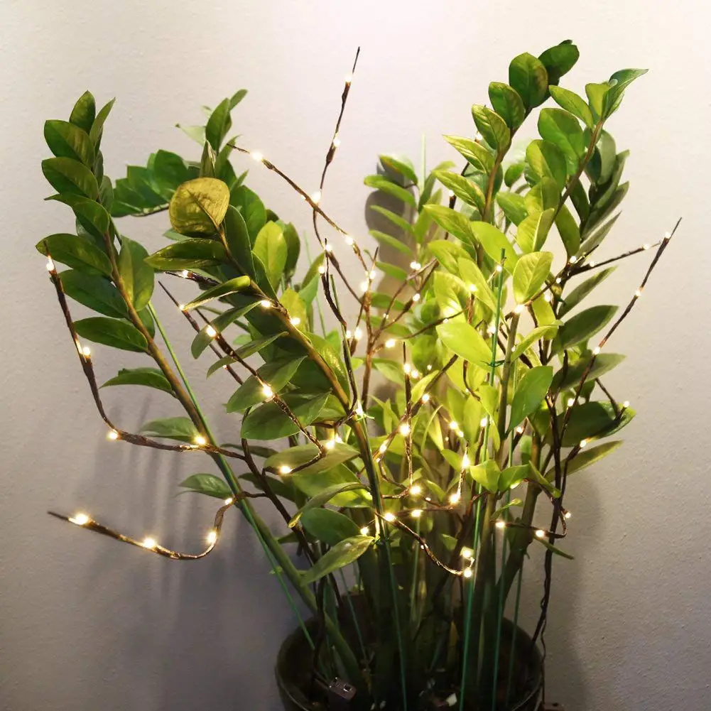 Hot 2 Pack Led Lighted Twig Branches Battery Powered 30 Inches 20 LED Lights Branch for Christmas Home Decoration Retail | Лампы и