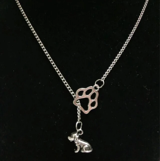 Ожерелье с цепочкой для свитера B502 1 шт. Такса пятнистая собака терьер басет хаунд