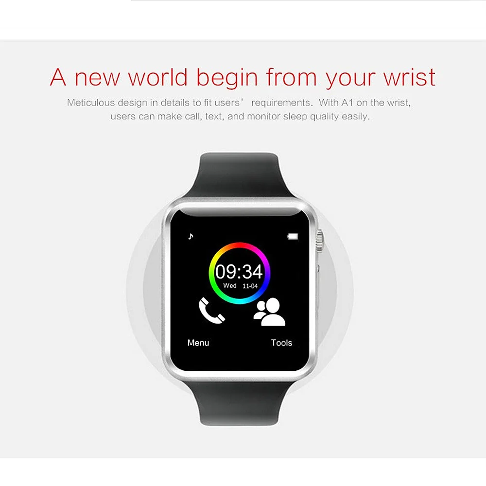 Смарт часы Smartwatch A1 Android телефонный звонок Relogio 2G GSM SIM TF карта камера для IPhone samsung HUAWEI PK GT08 A1