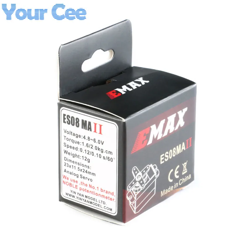 EMAX ES08MA II Мини металлическая Шестерня Аналоговый сервопривод с пластиковой