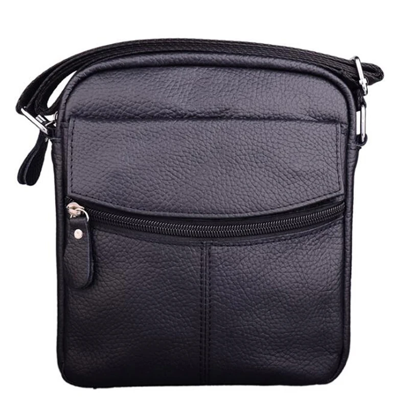 Высококачественная кожаная мужская сумка через плечо Большая вместительная