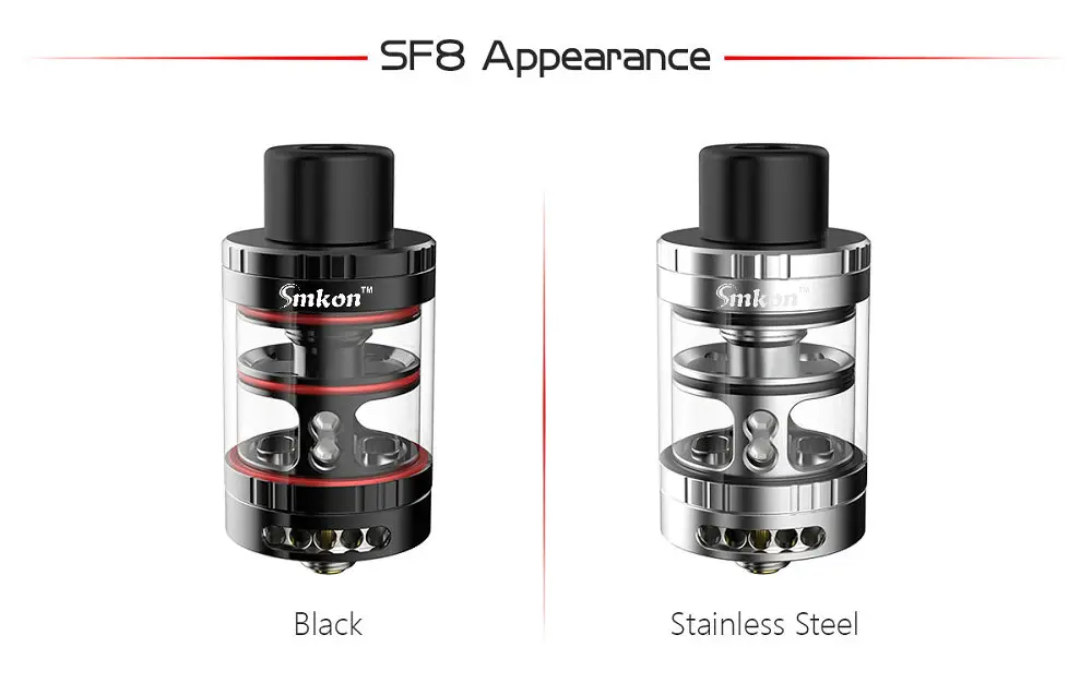 Оригинальный бак Smkon SF8 RTA 2 мл 24 мм диаметр столба 4 отверстия сборка верхней части