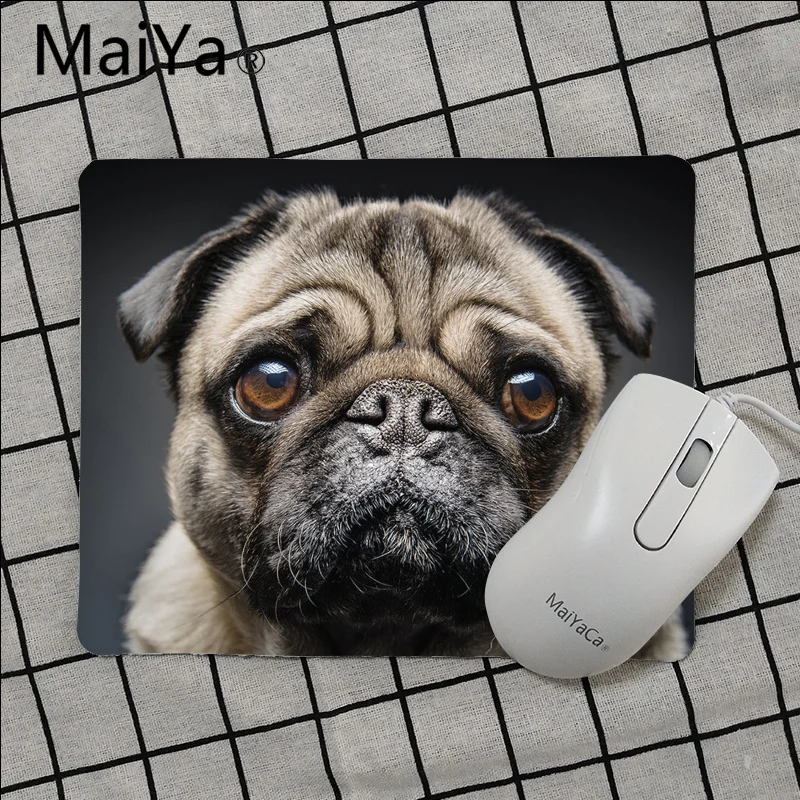 

Maiya High Quality Pug Dog Animal Anti-Slip Durable Silicone Computermats Smooth Writing Pad Desktops Mate gaming mouse pad