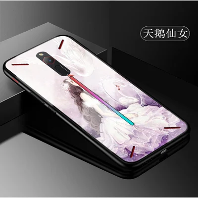 Для ZTE Nubia Red Magic чехол для телефона чехол s Закаленное Стекло задняя крышка для Nubia рамка RedMagic закаленное Стекло крышка чехол S - Цвет: A8