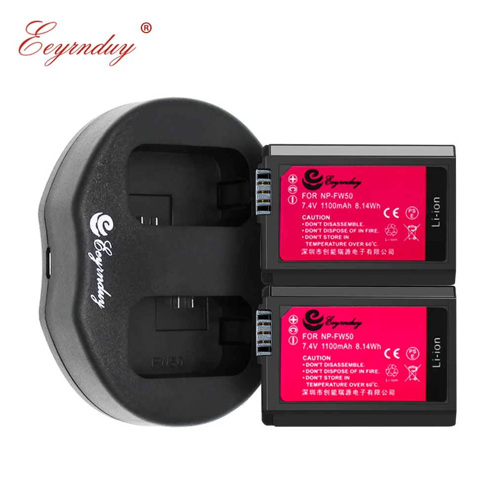2 шт. NP FW50 батарея + USB двойное зарядное устройство для Sony NEX 7 5N F3 SLT A37 A7 5R 6 3 Alpha 7R II|np