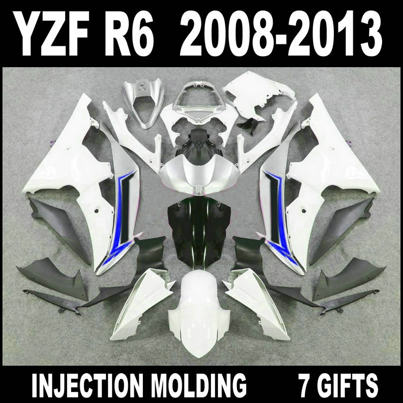 

Factory outlet for 08 09 10 11 12 13 YAMAHA R6 fairing kit free custom 2008 2009 - 2013 deep gray black white silvery YZF R6