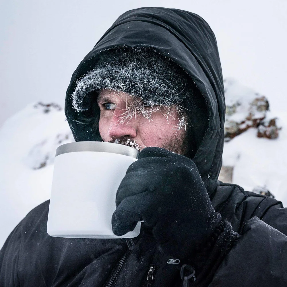 14 унц. Нержавеющая сталь кружки с вакуумной изоляцией Кофе кружка крышкой