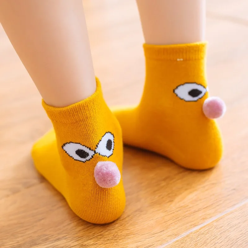 2018 От 3 до 12 лет осенние забавные короткие детские носки с объемными животными