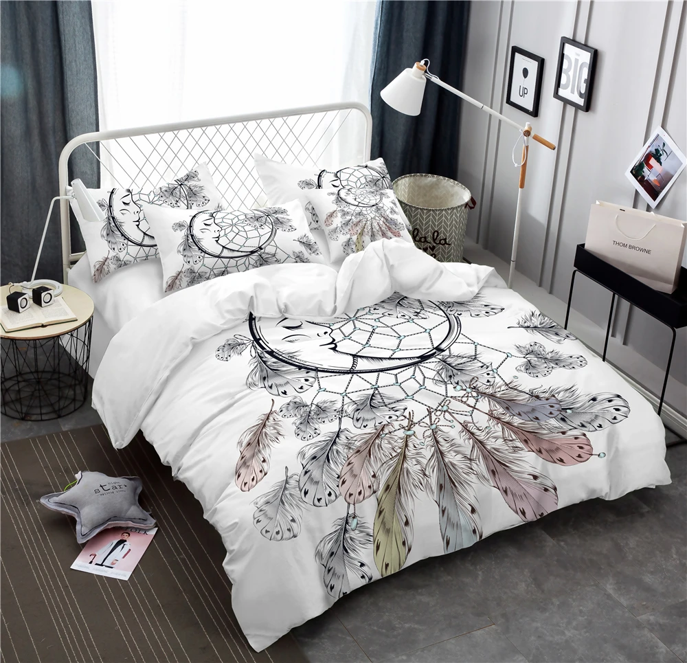 Комплект постельного белья в богемном стиле с принтом Ловец снов|Комплекты