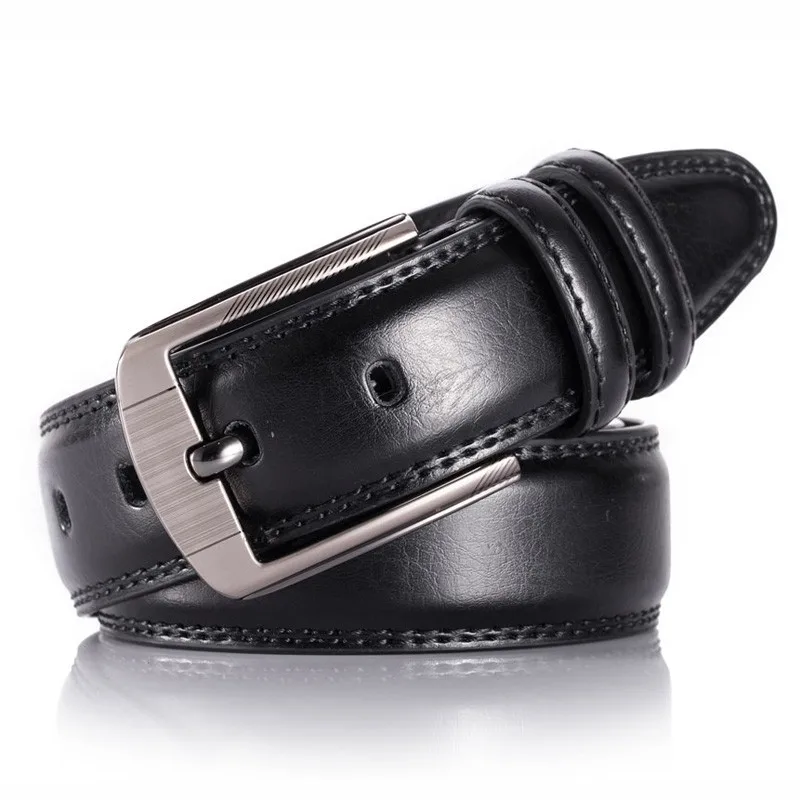 2019 высокое качество натуральная кожа мужской модный Повседневный Классический