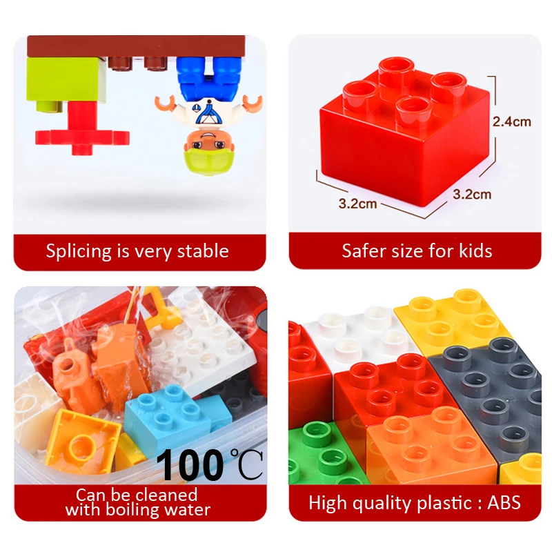 

Marble Run Track Toys Block Building Funnel Slide Game Compatible with Duploed Educational Kids Toy for Girls Boys Birthday Gift