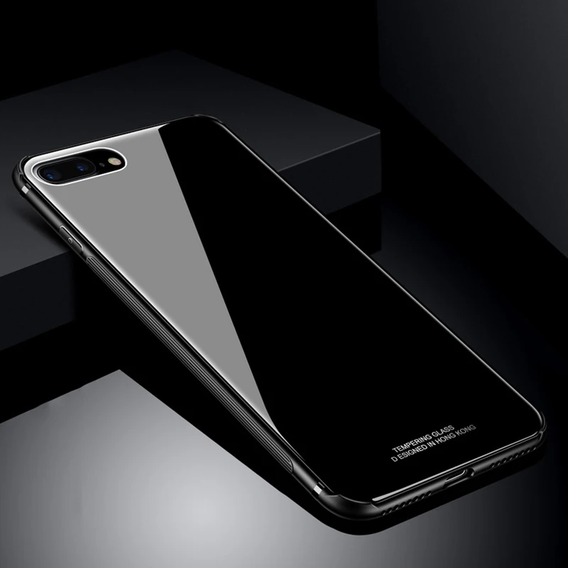 Чехол из закаленного стекла для iPhone XS Max 8 Plus 7 X роскошная гибридная задняя крышка