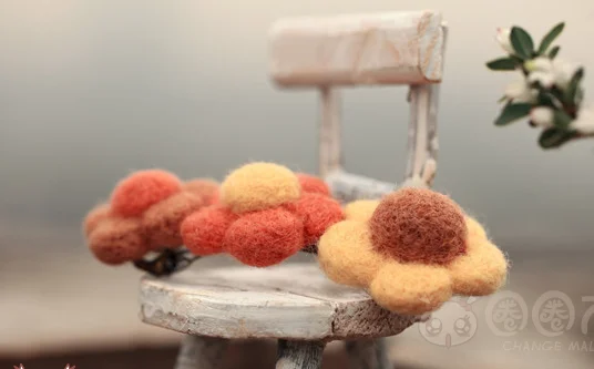 Подсолнухи набор мультяшных животных шерстяной для рукоделия шерстяная