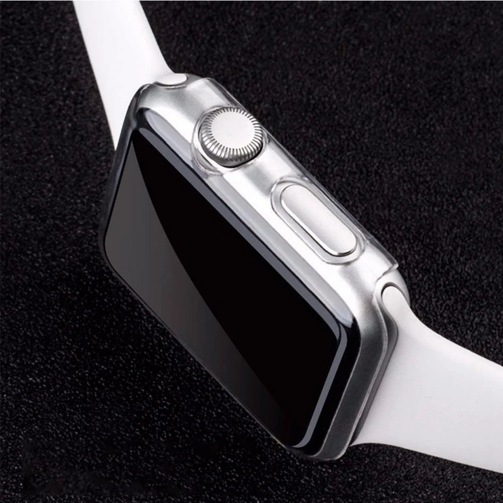 Чехол для часов Apple Watch Series 1 2 3 силиконовый защитный чехол 38 мм 42 сменные защитные