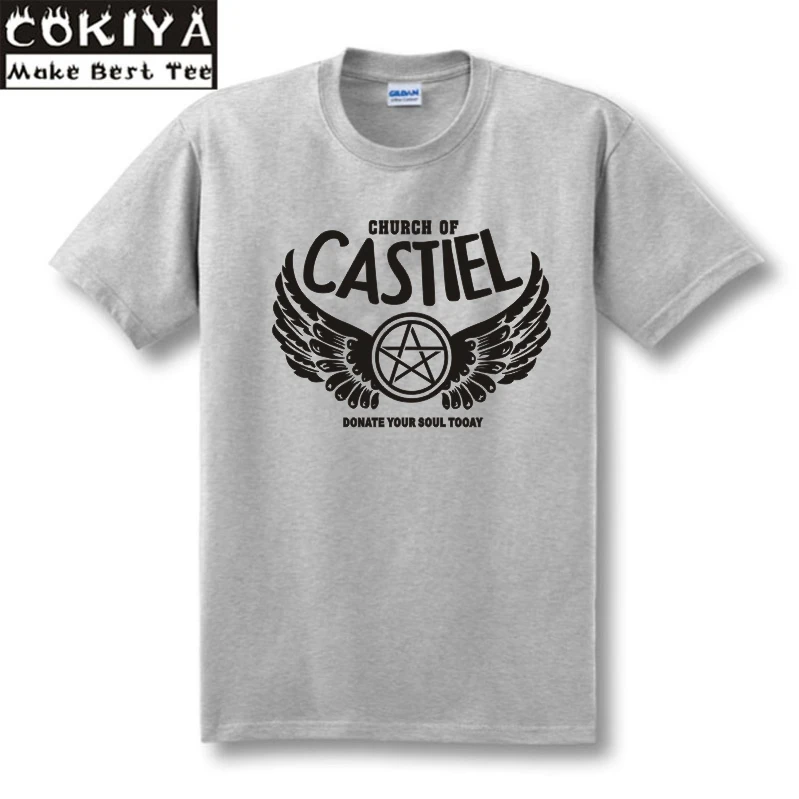 MISHA COLLINS CASTIEL футболка сверхъестественная 8 цветов Размер XS XXL Мужская Женская