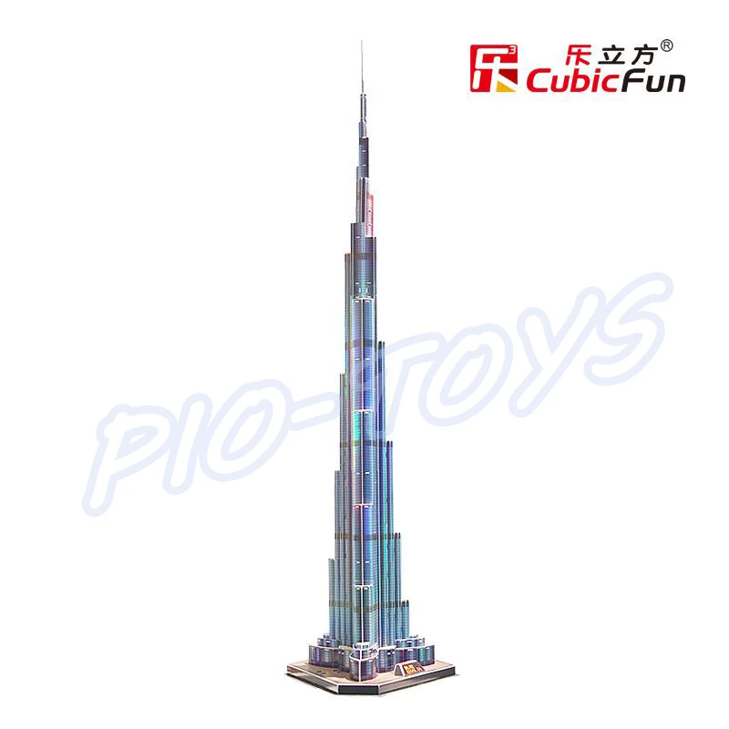 Подарок на Новый год Burj Khalifa 3D головоломка модель здания светодиодный башня