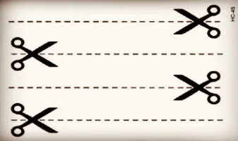 Ножницы резка линии боди-арт красота макияж водонепроницаемый временная