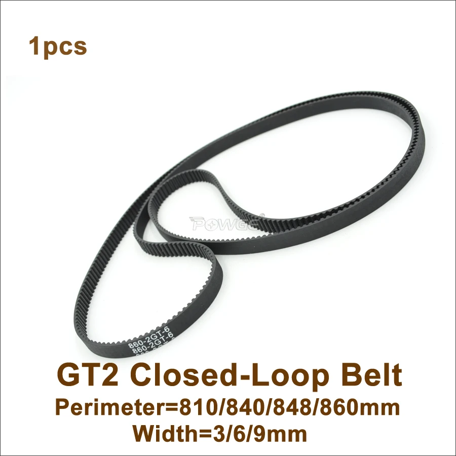 POWGE 800 810 840 848 850 852 860 GT2 ремня ширина = 3/6/9 мм 2GT замкнутому циклу синхронного 2GT|gt2 timing