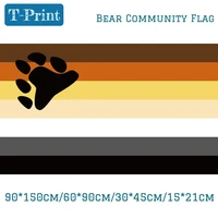 3045cm car flag 1521cm6090cm90150cm bear community flag for party bar decoration