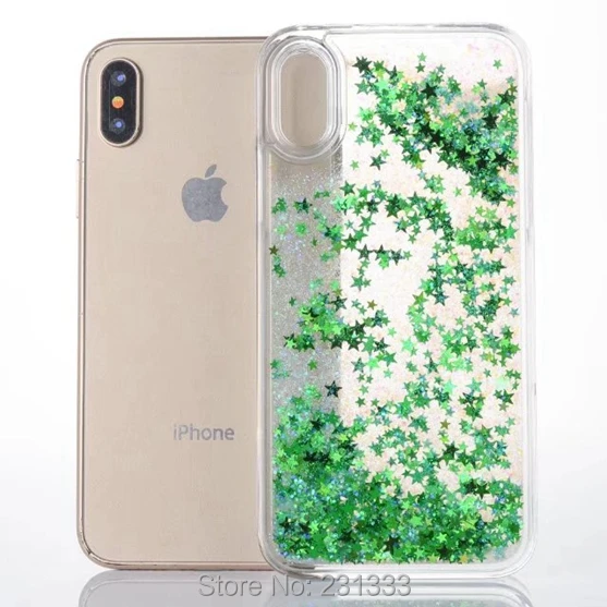 Жесткий чехол C ku для Iphone X 8 7 PLUS 6 6S 5 5C 4G SE с блестящими звездочками динамическая