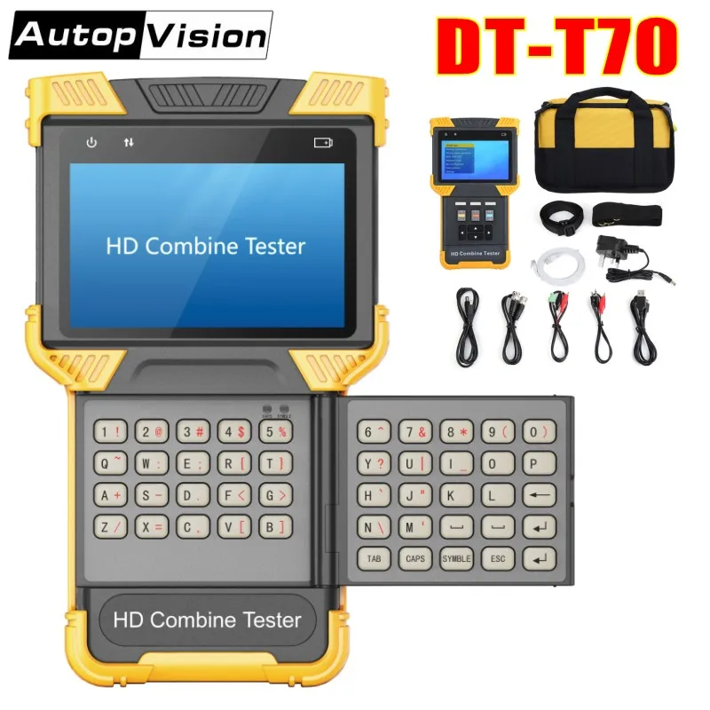 DT-T70 H.264/H.265/4 K IP тестер аналоговых камер 4,0 дюймов HD комбинированный тест er CCTV Тест er монитор Поддержка ONVIF TDR RJ45 Кабельный тест