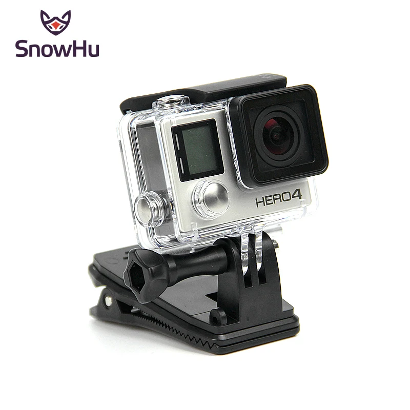 Фото Аксессуары SnowHu для Go Pro поворотный зажим на 360 градусов GoPro Hero 9 8 7 6 5 4 аксессуары(China)