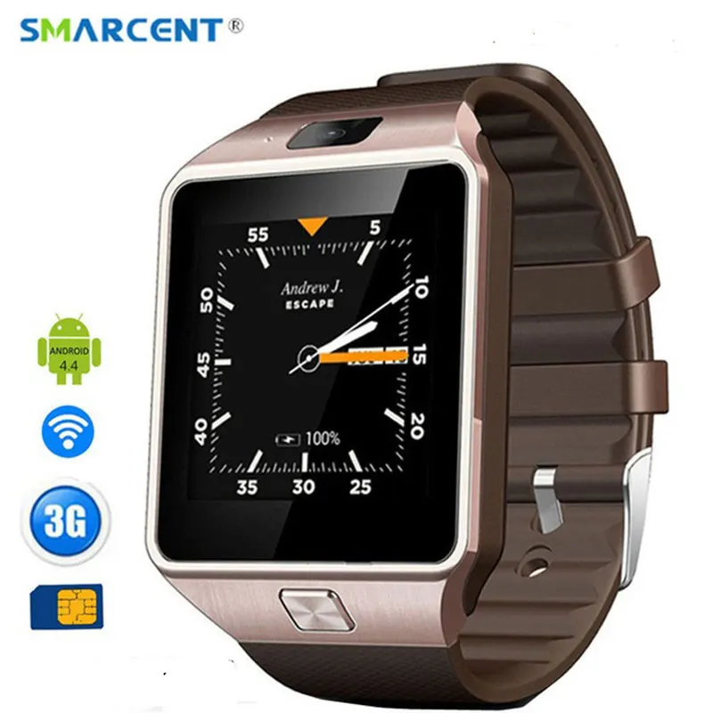 Смарт часы SMARCENT 3G WIFI QW09 Android 512 МБ/4 ГБ Bluetooth 4 0 с реальным шагомером sim картой