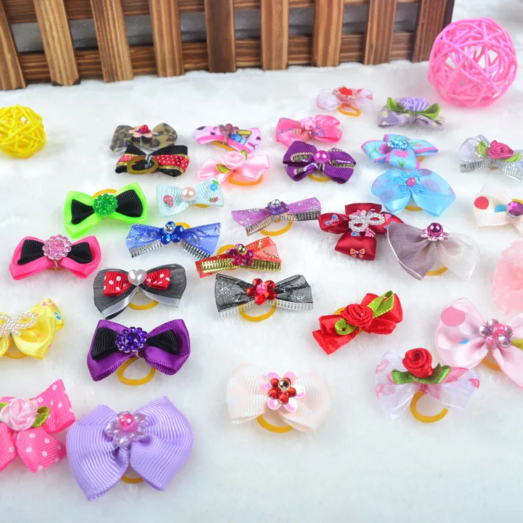 

Single layer pet bow hairpin jewelry, dog cat hairpin
