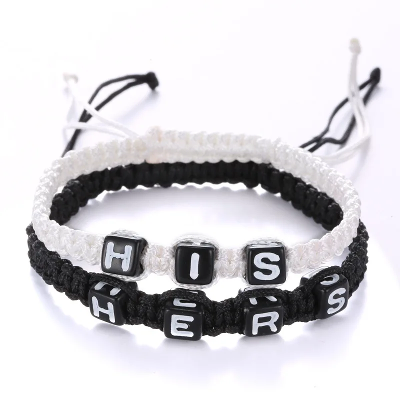 DUOVIN Мода Плетеный Веревка Браслет для любителей 2 шт. один комплект Модный