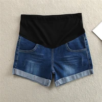 maternity denim short summer jeans pants for pregnant women gravidas clothing pregnant pants elastic abdominal jeans m 4xl