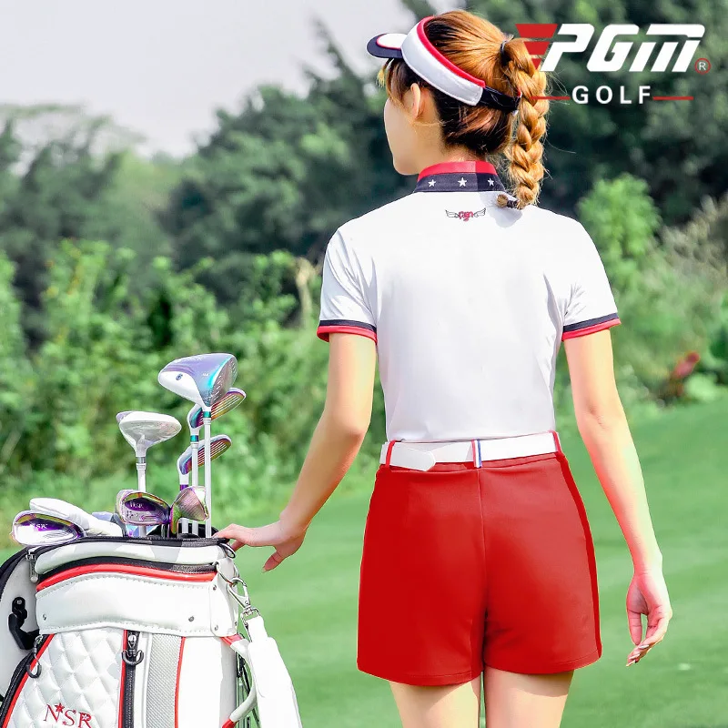 

PGM Golf Apparel Ladies Golf Apparel Ladies Sports Suit Spring and Summer Short Sleeves