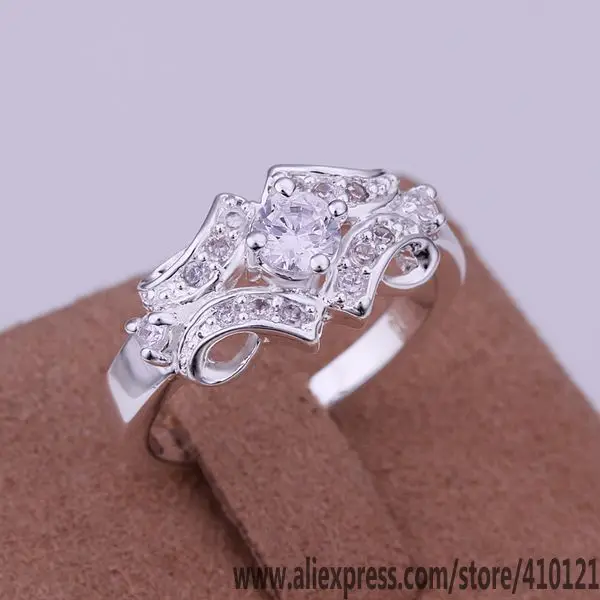 Женские серебряные кольца R146 Lucky модные ювелирные изделия аксессуары Бесплатная