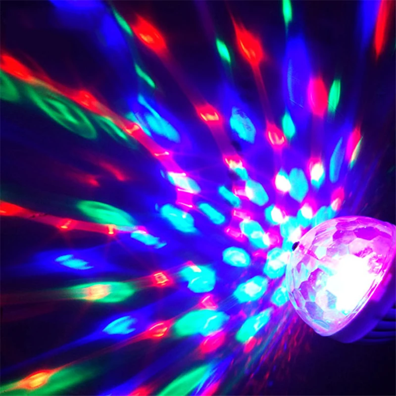 Авто вращающийся E27 RGB Хрустальный Магический шар Lumiere автоматическое управление