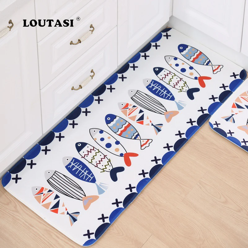 Мягкий коврик для двери LOUTASI входа ванной кухни дома впитывающий нескользящий