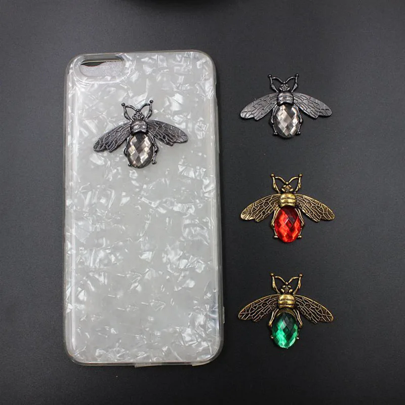 2019New 60 шт. Акрил животных насекомых пчела сплав кнопка для Сделай Сам DIY бигуди
