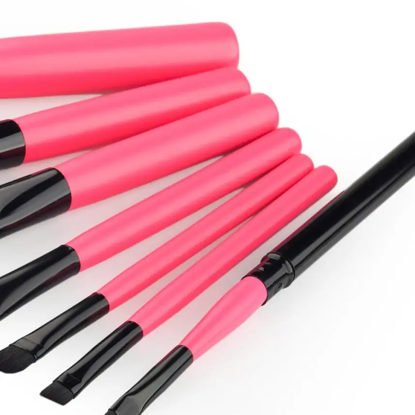 7 шт. набор кистей для макияжа кисточек с коробкой тонкой пряжи сумка внутри