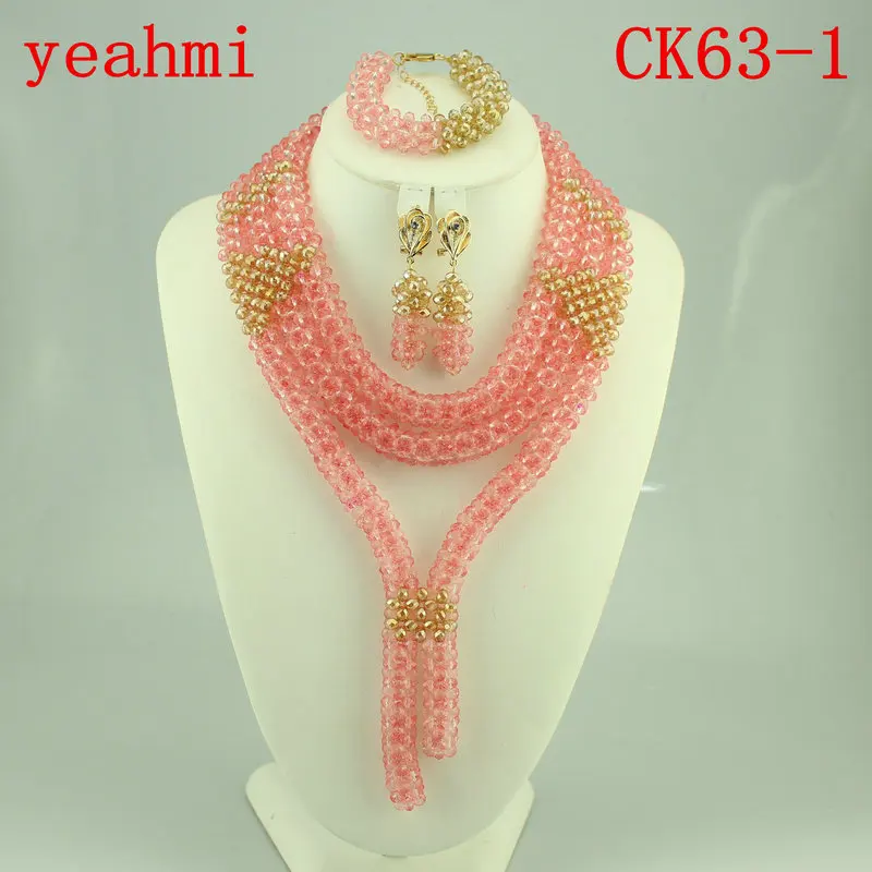 Чудесный Свадебный комплект ювелирных изделий нигерийские Свадебные
