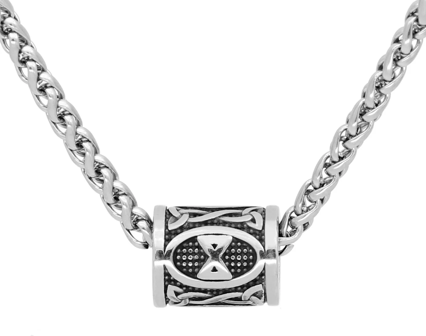 Скандинавский Викинг амулет стальная Руна бусы кулон ожерелье с валкнутом