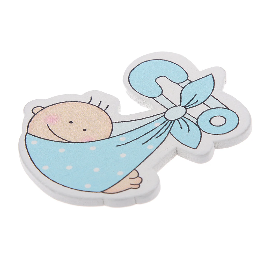 20 шт детское стильное деревянное украшение для карт детского душа синий