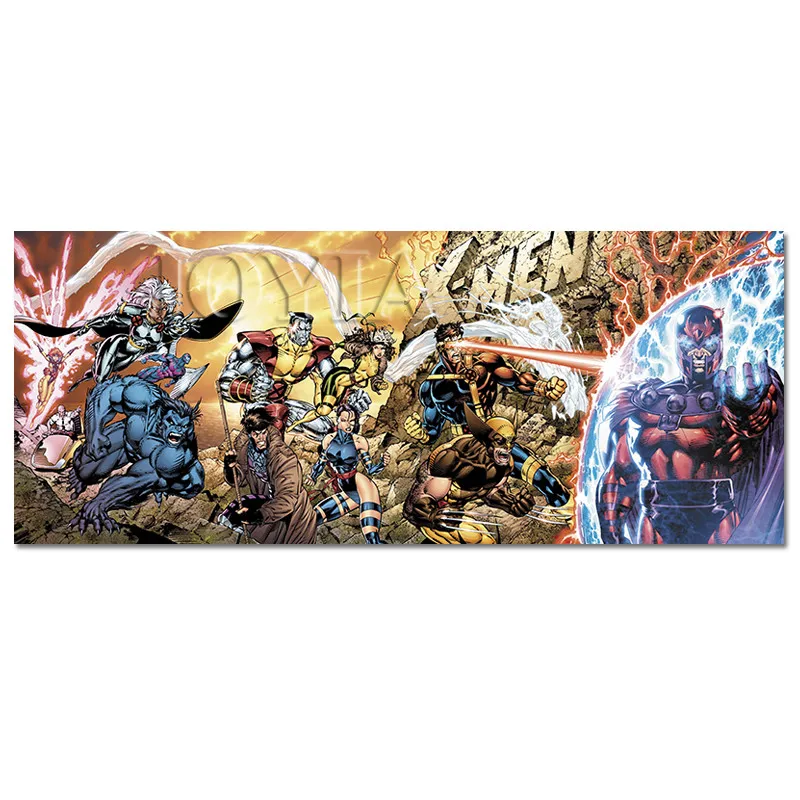 X MEN плакат супергероя Sci Fi воин Циклоп герой комиксы плакат шелковое Искусство Дети мальчик комната Декор стены ткань картина