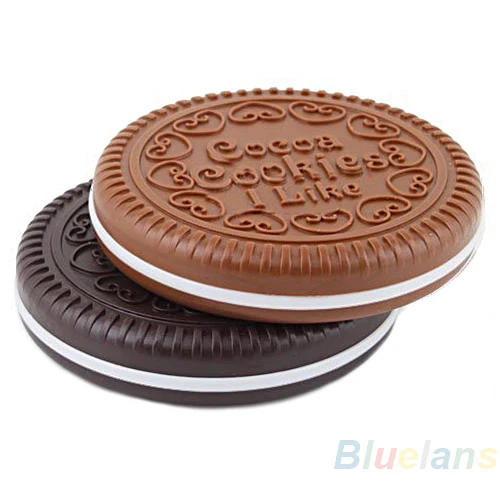 2017 Симпатичные Cookie Shaped Дизайн зеркало Макияж Шоколад расческой 00BX 5WRM 7H24 |