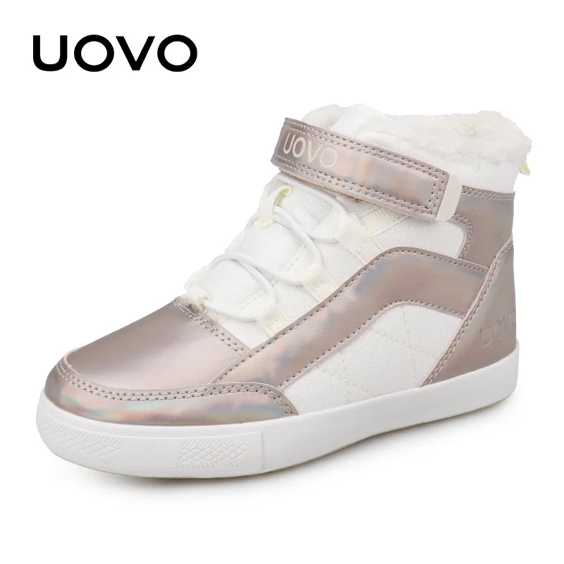 Kids Girls Shoes Flat Rubber Sneakers UOVO New Arrival Children Warm Winter Walking Casual Eur size #30-37 | Детская одежда и