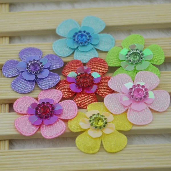 40 шт Большой Мягкий горошек w/Rhinestone 3 слоя аппликация U Pick B0162|applique embroidery|applique