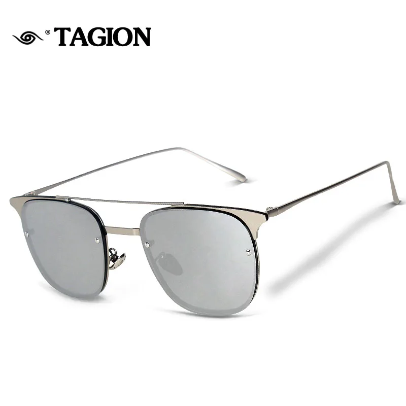 Женские и мужские солнцезащитные очки без оправы TAGION цветные фотохромные с