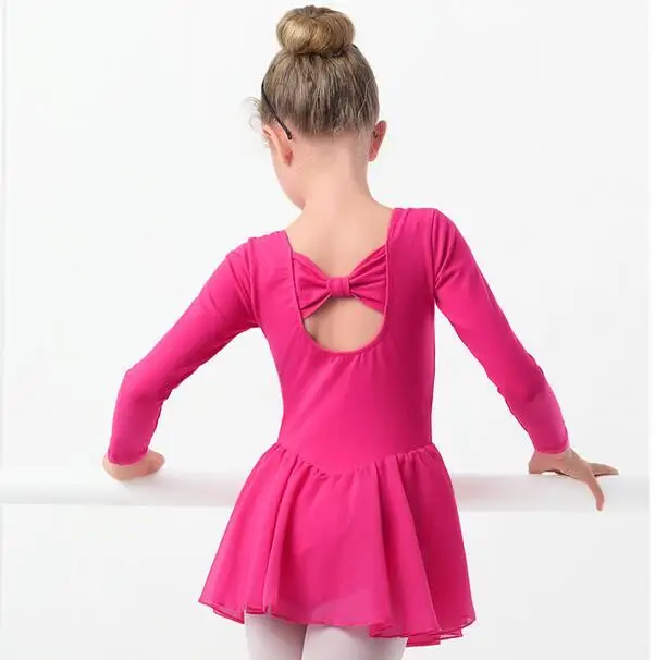 

Children Body Dance Clothing Ballet Dress Long Sleeve Body Practice Pure Cotton Level Examination Serve Child Show Ballet Tutu