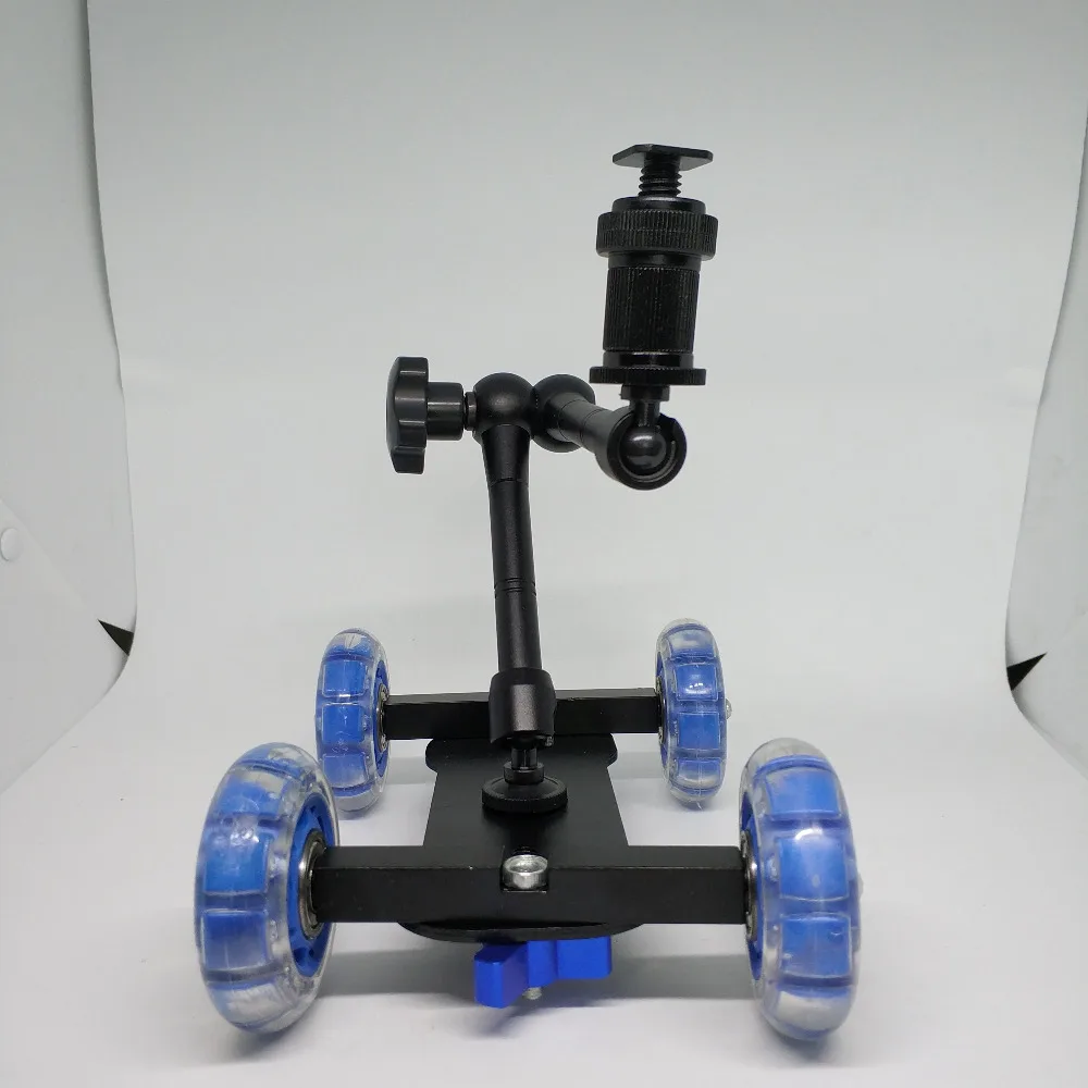 Kaliou Dolly Car + 11 ''Волшебная рукоятка настольная Мобильная роликовая видеокамера