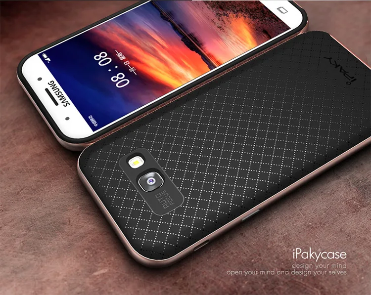 Для Samsung Galaxy A3 2017 A5 A7 чехол оригинальный Ipaky PC TPU 2 в 1 для телефона A320 A520 A720 |