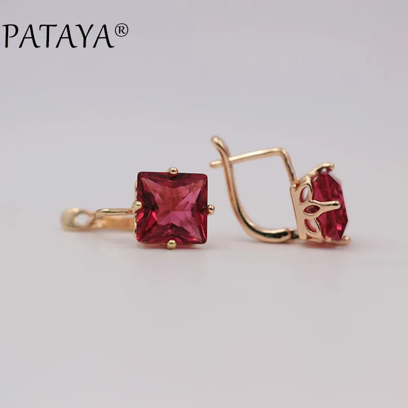 PATAYA роскошные женские серьги новые модные свадебные из розового золота 585
